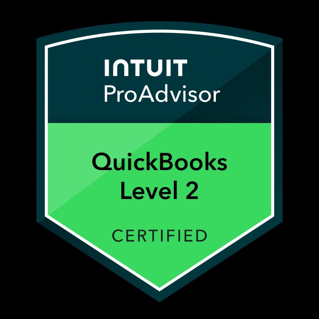 Intuit ProAdvisor QuickBooks Level 2 Certified badge