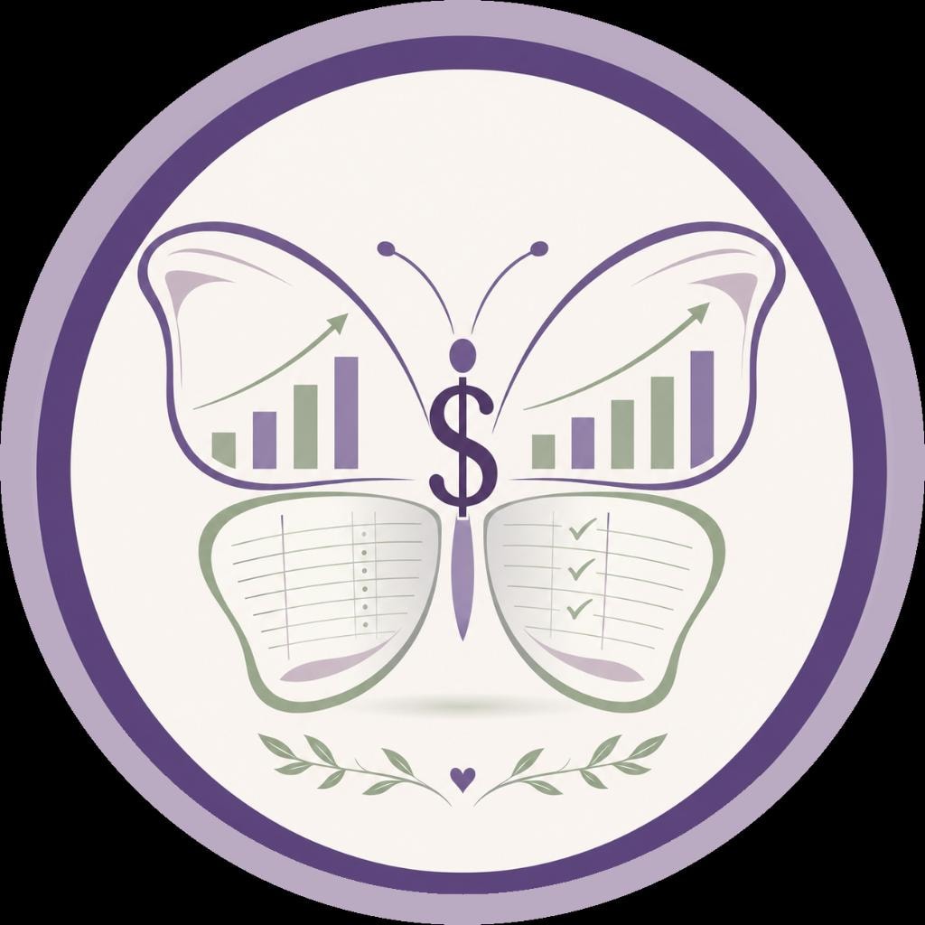 Her Bookkeeping butterfly logo